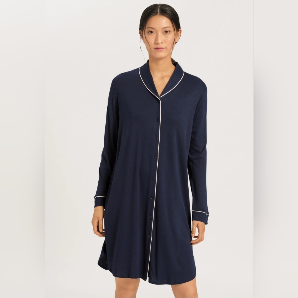 Hanro Natural Comfort TENCEL™ Button Front Sleep Shirt